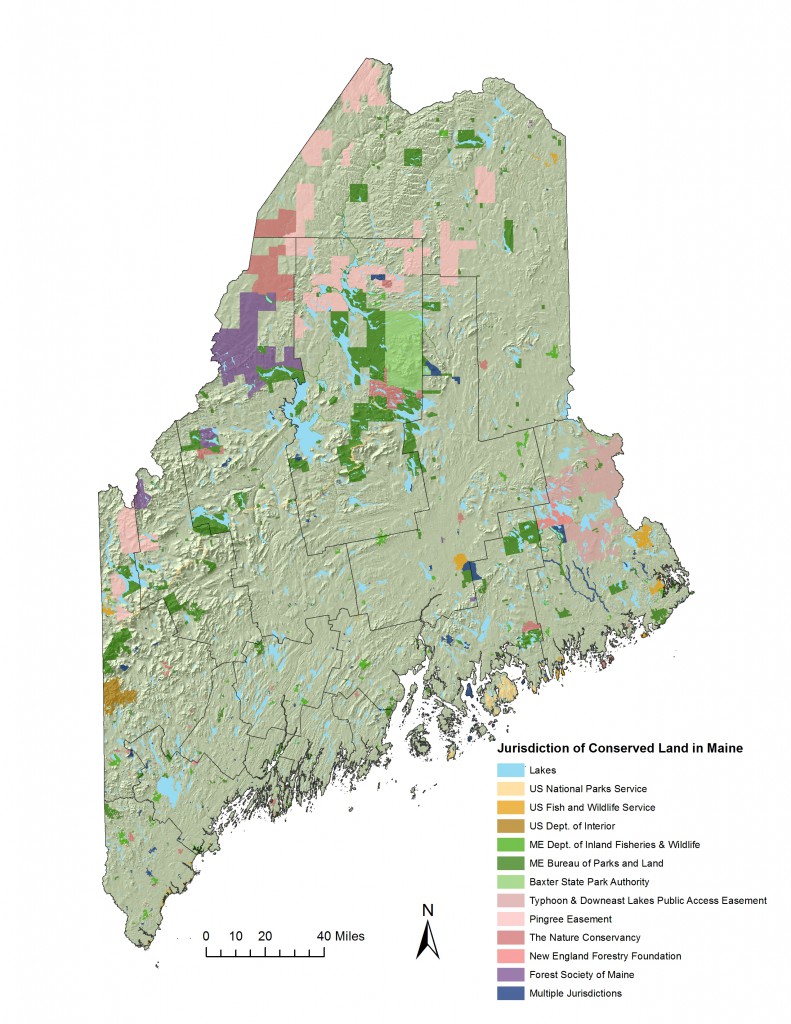 Jurisdiction of Conserved Land in Maine