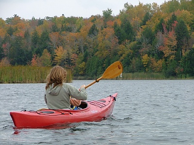 Kayak on the open water